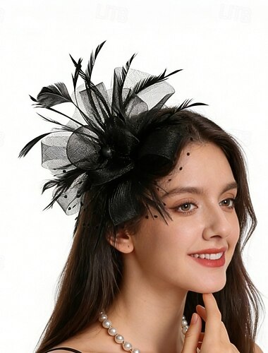  Γοητευτικά Δίχτυ Γάμου Γενέθλια Κομψό χαριτωμένο στυλ Ρετρό Με Φτερό Τούλι Ακουστικό Καπέλα