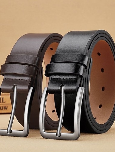  Herren Gürtel Automatische Schnalle Chrom PU Streetwear Zeitgenössisch Klassisch Freizeit Einfach Schwarz Braun Täglich Geschäft Formell Weiter Gürtel