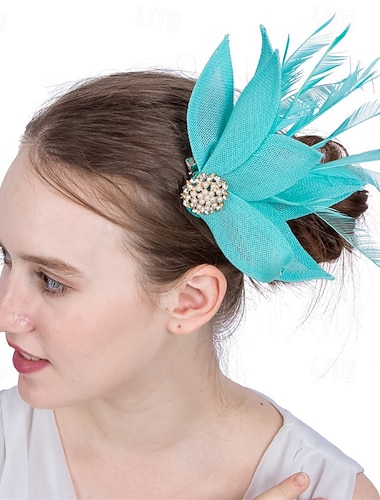  fascinators Tøy Bryllup Elegant søt stil Med Fjær Hodeplagg Hodeplagg