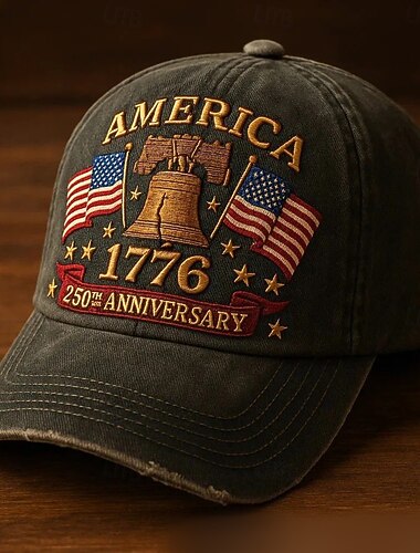  Voor heren Hoed ter ere van het 250-jarig jubileum van de Verenigde Staten Baseballpet Zonnehoed Trucker Hoed Wit Marineblauw Polyesteri Afdrukken Modieus Casual Vaderlandslievend Dagelijks Straat