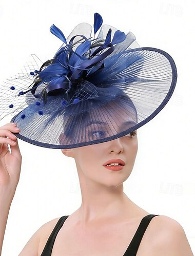  Fascinator Stoff Hochzeit Geburtstag Elegant Niedlich Mit Bänder Tüll Kopfschmuck Kopfbedeckung