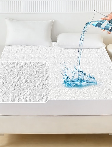  Vanntett madrassbeskytter vanntett sengeunderlag for baby, vattert luftlag, antibakterielt madrasstrekk til sprinkelseng