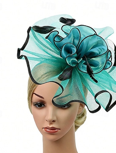  Γοητευτικά Φτερό Οργάντζα Γάμου Γενέθλια Κομψό Βίντατζ χαριτωμένο στυλ Με Φτερό Τούλι Ακουστικό Καπέλα