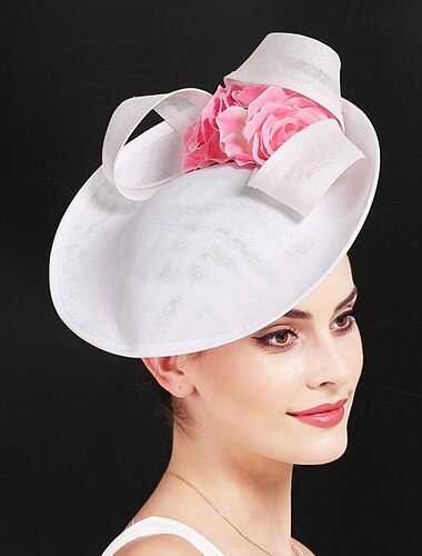  Fascinator Sinamay Hochzeit Geburtstag Elegant Vintage Niedlich Mit Tüll Kopfschmuck Kopfbedeckung