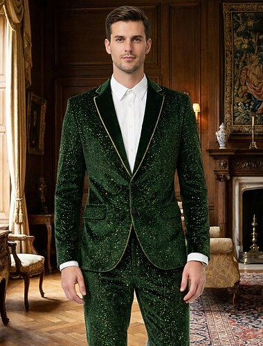  De livlige 20-årene 1920-tallet Retro / vintage Drakter Dresser & Blazere Den store Gatsby Herre Kostyme Herre Maskerade Fest Utdrikningslag Voksne Frakk Bukser