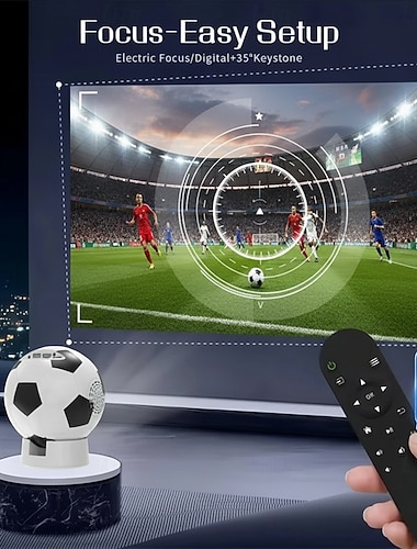  LCD Miniprojektor Autofokus 4K 180 lm Kompatibel med TF