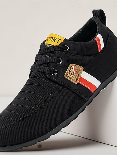  Schwarze Herren-Sneaker aus Kunstleder – modisch und bequem für Freizeit, Arbeit und Reisen