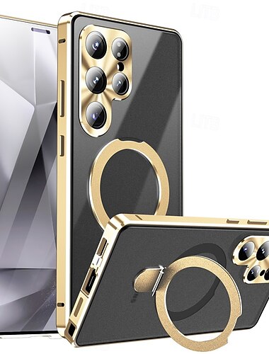  Handy Hülle Handyhüllen Für Samsung Galaxy S26 Ultra S25 Ultra Schlankes Gehäuse Abnehmbar mit Displayschutz Ringhalter Aluminiumlegierung