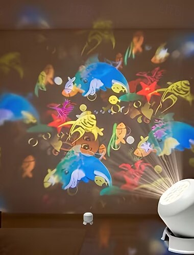  360 graders roterende LED-stjernehimmel, havprojeksjonsnattlys, dynamisk projektor, USB-plugg, dimbar omgivelseslys, toppvalg til høytids- og bursdagsgaver