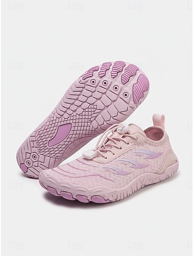  Dameswaterschoenen in lichtpaars – lichtgewicht instapschoenen voor op blote voeten, sneldrogende, ademende en antislip strandschoenen voor in het zwembad, tijdens het surfen en op reis.