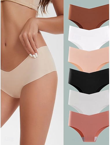  Damen Slips Elastischer BundNightwearBaumwolle Nylon Lässig Einfarbig Mode Niedlich Schwarz Weiß Rosa Leicht Braun Braun Winter Frühling & Sommer