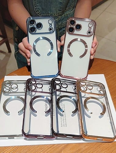  telefoon hoesje Voor iPhone 17 Air 17 Pro Max 16 15 14 Pro Max 13 Pro Max Achterkant Magnetische adsorptiekoffer Schokbestendig Overtrekken