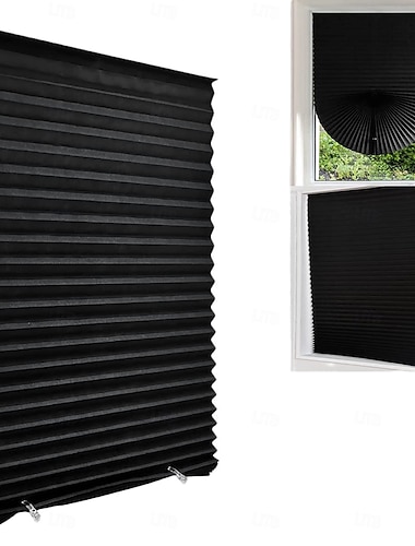  Verdunkelungsrollos, temporäre Jalousien, selbstklebend, plissiert, tragbar, ohne Bohren, Sonnenschutz für Schlafzimmer, Studentenwohnheim, Wohnung