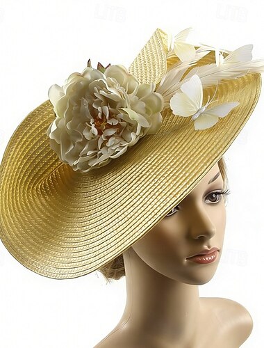  Fascynatorzy Poliester Ślub Urodziny Zabytkowe Śłodkie Retro Z Kwiaty Motyl Winieta Nakrycia Głowy