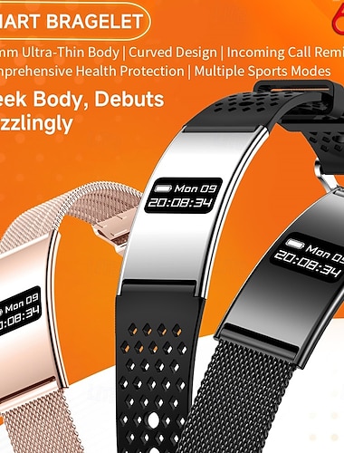  B8 Smartklokke 1 tommers Treningsmålere Skritteller Samtalepåminnelse Aktivitetsmonitor Kompatibel med Android iOS Unisex Lang ventetid IP69 20mm Urkasse