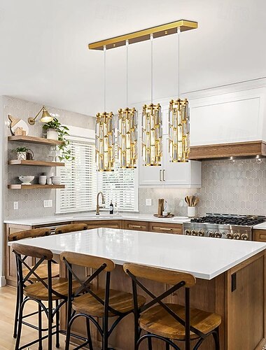  4 φωτεινά μαύρα κρεμαστά φωτιστικά μοντέρνα κρεμαστά φωτιστικά, μίνι κρυστάλλινοι πολυέλαιοι, ρυθμιζόμενο κρεμαστό φωτιστικό για κουζίνα, τραπεζαρία, υπνοδωμάτιο