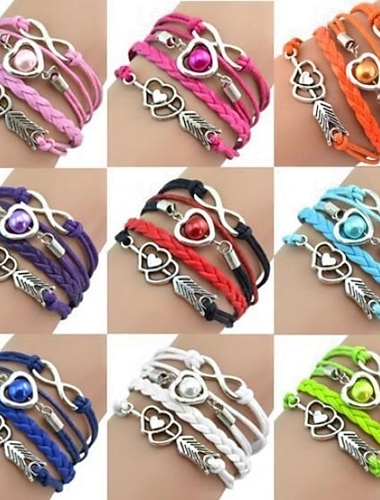  Dicke Kette Liebe Mode Personalisierte Legierung Armband Schmuck Blau / Weiß / Rosa Für Täglich Geschenk Ferien