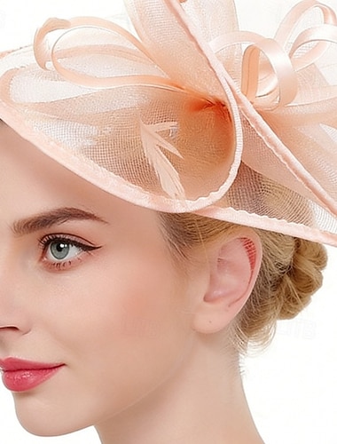  fascinators Tule Veer Bruiloft Verjaardag Vintage leuke Style Retro Met Veer Tule Helm Hoofddeksels