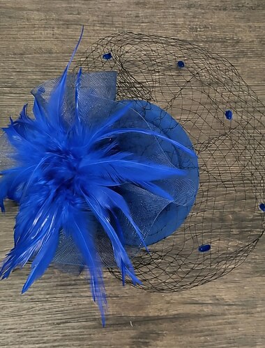  قطع زينة الرأس قماش الريش زفاف عيد ميلاد أنيق عتيق لطيف مع ريش قماش رقيق شفاف خوذة أغطية الرأس