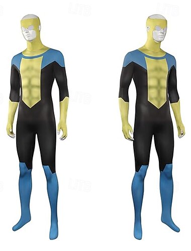  Eventyr Ubestridelig gutt Superhelt Zentai-drakter Drakter Bodysuits Video spill Cosplay Kostymer med film-TV-tema for Herre Voksne Maskerade Halloween Ytelse Comic Con