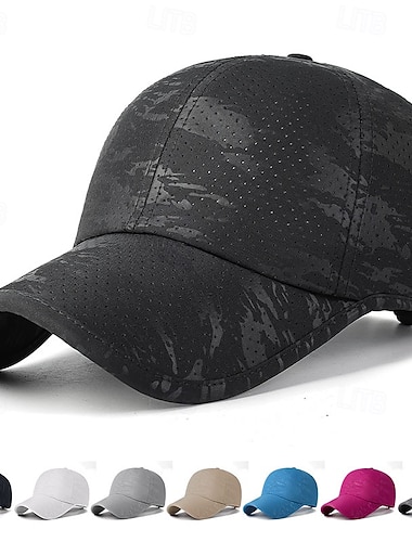  Czapka z daszkiem Czapka do biegania Kapelusz Dla obu płci Czapka Czapka do biegania Kamuflaż Ochrona przed słońcem Odporność na wiatr Szybkie wysychanie na Bransoletka tenisowa Bejsbol Bieganie Lato