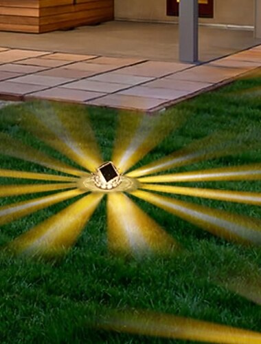  1 confezione di luci solari da esterno a LED per pontili, segnalatori per vialetti, luci per banchine, alimentate a energia solare, impermeabili, per terra, gradini, sentieri, passerelle, scale,