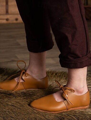  Medieval Renacimiento Botas Poulaines Vikingo Disfraz Unisexo Celta Vikingo Víspera de Todos los Santos Carnaval Rendimiento LARP Feria Ren Adulto Zapatos