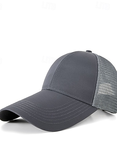  Boné de Baseball Boné de Corrida Chapéu de Sol Mulheres Unisexo Larga Boné de Corrida Cor Sólida Proteção Solar A Prova de Vento Dissipação de calor para Tênis Basebal Corrida Verão Primavera