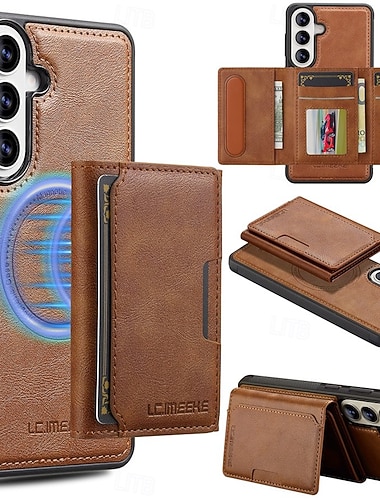  Handy Hülle Handyhüllen Für Samsung Galaxy S26 S26 Plus S26 Ultra Brieftaschenhülle Magnetisch Unterstützt kabelloses Laden Kartenfach Retro PU-Leder