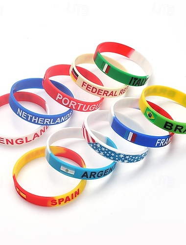  Catena spessa Calcio Moda Personalizzato Silicone Gioielli braccialetto Blu / Blu marino / Blu reale Per Quotidiano Sport Ferie