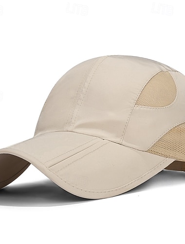  Boné de Baseball Boné de Corrida Chapéu de Sol Unisexo Larga Boné de Corrida Cor Sólida Proteção Solar A Prova de Vento Dissipação de calor para Tênis Basebal Corrida Verão Primavera Cinzento Escuro