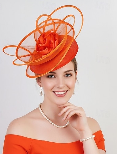  Fascinators Sinamay Mariage Anniversaire Élégant ancien Mignon Avec Plume Fleur Casque Couvre-chef