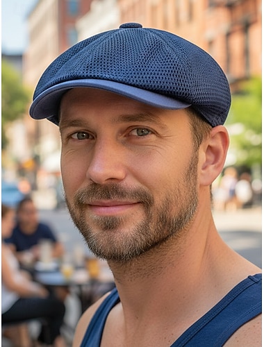  Atmungsaktive Schiebermütze aus Mesh für Herren in verschiedenen Farben, leichte Polyester-Ivy-Mütze für lässigen Alltag, Reisen, Urlaub und sommerliche Outdoor-Aktivitäten.