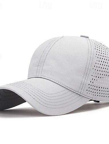  Boné de Baseball Boné de Corrida Chapéu de Sol Unisexo Larga Boné de Corrida Cor Sólida Proteção Solar A Prova de Vento Secagem Rápida para Tênis Basebal Ciclismo Verão Primavera Cinzento Escuro