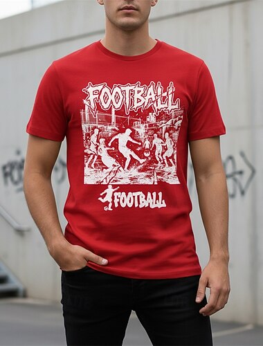  Partita mondiale di calcio 2026 Abiti Abbigliamento sportivo Maglietta grafica Vintage Football americano Corte Grafico per Unisex Adulti Stampa 3D  per Quotidiano