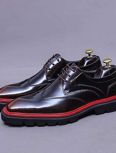  Chaussures Oxford pour homme à bout rapporté, 100 % cuir premium, élégantes et raffinées, parfaites pour les événements formels, le bureau et les soirées.