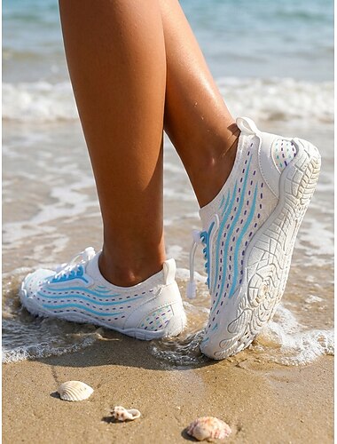  Witte waterschoenen voor dames – lichtgewicht instapschoenen voor op blote voeten, sneldrogende, ademende en antislip zwemschoenen voor het zwembad, strand, surfen en reizen. &buitenactiviteiten