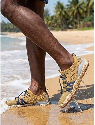  Chaussures aquatiques kaki pour hommes, à séchage rapide, respirantes, légères et antidérapantes, idéales pour les activités nautiques, la natation, les promenades sur la plage, les randonnées en rivière, les voyages côtiers et les sports de plein air.