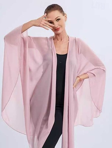  Szale Chusty damskie Chusty Mamy Chusty dla nowożeńców Chusty dla gości weselnych Elegancja damska Styl formalny Bez rękawów Szyfon Chusty ślubne Z Czysty Kolor Na Codzienny Lato
