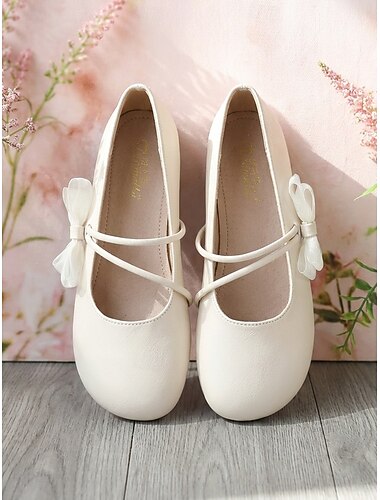  Dames Mary Jane ballerina's met brede pasvorm – beige ballerina's met strik, comfortabel voor dagelijks gebruik, werk en bruiloften. & casual