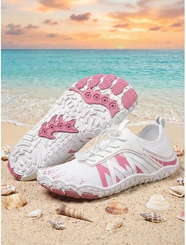  Roze waterdichte outdoorschoenen voor dames, ademende en lichtgewicht sportschoenen, ideaal voor wandelen, strand, surfen, rivier- en trailavonturen.