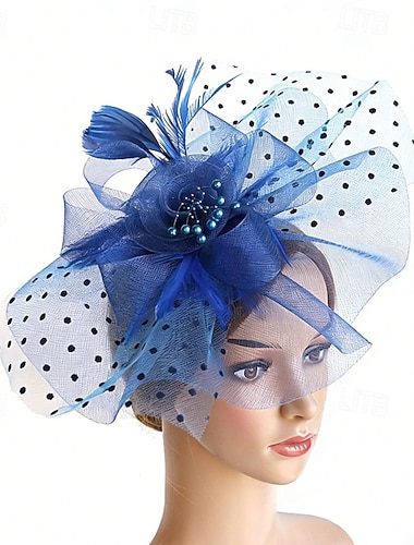  fascinators Sulka Verkko Häät Syntymäpäivä Vintage söpö tyyli Kanssa Sulilla Tylli Päähine Päähineet