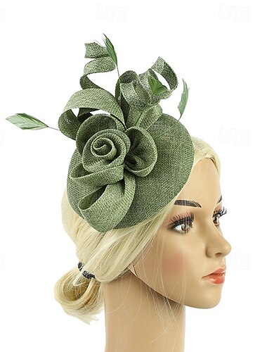  fascinators Pellava Häät Syntymäpäivä Tyylikäs Vintage söpö tyyli Kanssa Kukkakuvio Päähine Päähineet