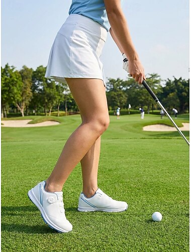  Dames golfschoenen – verstelbare draaisluiting, antislipzool zonder spikes, lichtgewicht waterdichte sneakers voor golfbanen en buitensporten.
