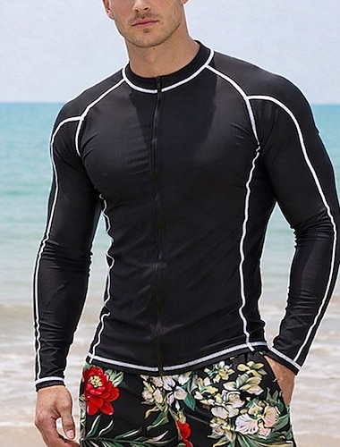  Miesten Ihottumissuoja Uima-asu Uimapaita Yhtenäinen UPF50+ Hengittävä Pitkähihainen Sukelluspuvut Lainelautailu Melonta Snorklaus Kevät