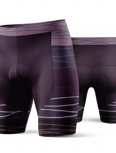  Męskie Geometryczny Szosowe Spodenki Rowerowe Spodenki rowerowe Szorty rowerowe z wkładką Rower Szorty Doły Opinający / a Sport Wkładka 3D Szybkie wysychanie Odvádí pot Oddychający Fioletowy Odzież