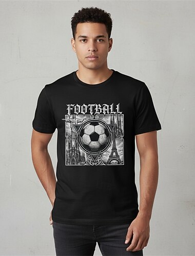  Partita mondiale di calcio 2026 Abbigliamento sportivo Maglietta grafica Vintage Football americano Maglietta da papà calciatore Corte per Unisex Adulti Stampa 3D  per