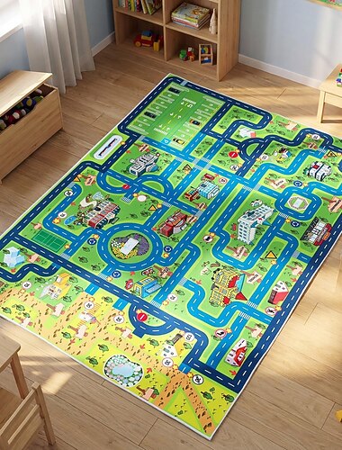 Rutschfeste Kinderteppiche, ideal für Spielzimmer, Schlafzimmer und Kindergärten – extra dicker Sicherheitsteppich, für drinnen und draußen geeignet, leicht zu reinigen