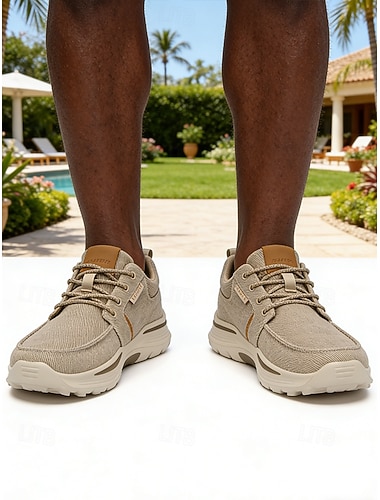  Lichtgewicht canvas sneakers voor heren, ademend en comfortabel, outdoor schoenen voor op reis, ontspannen wandelingen en relaxte zomerdagen.