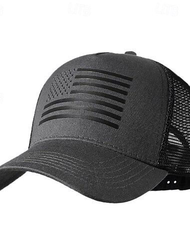  Patriotische Trucker-Cap mit amerikanischer Flagge, verstellbare Baseballkappe aus Mesh für Damen und Herren, USA-Flagge, zum 4. Juli, Unabhängigkeitstag (250. Jahrestag), Gedenktag